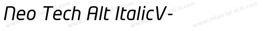Neo Tech Alt ItalicV字体转换